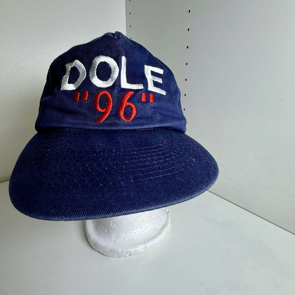 Vintage 1996 Bob Dole Presidential Campaign Embroidered Blue Snapback Hat